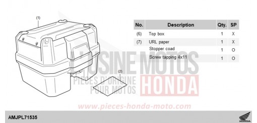 KIT,TOP BOX 38L CRF1100D3R de 2024